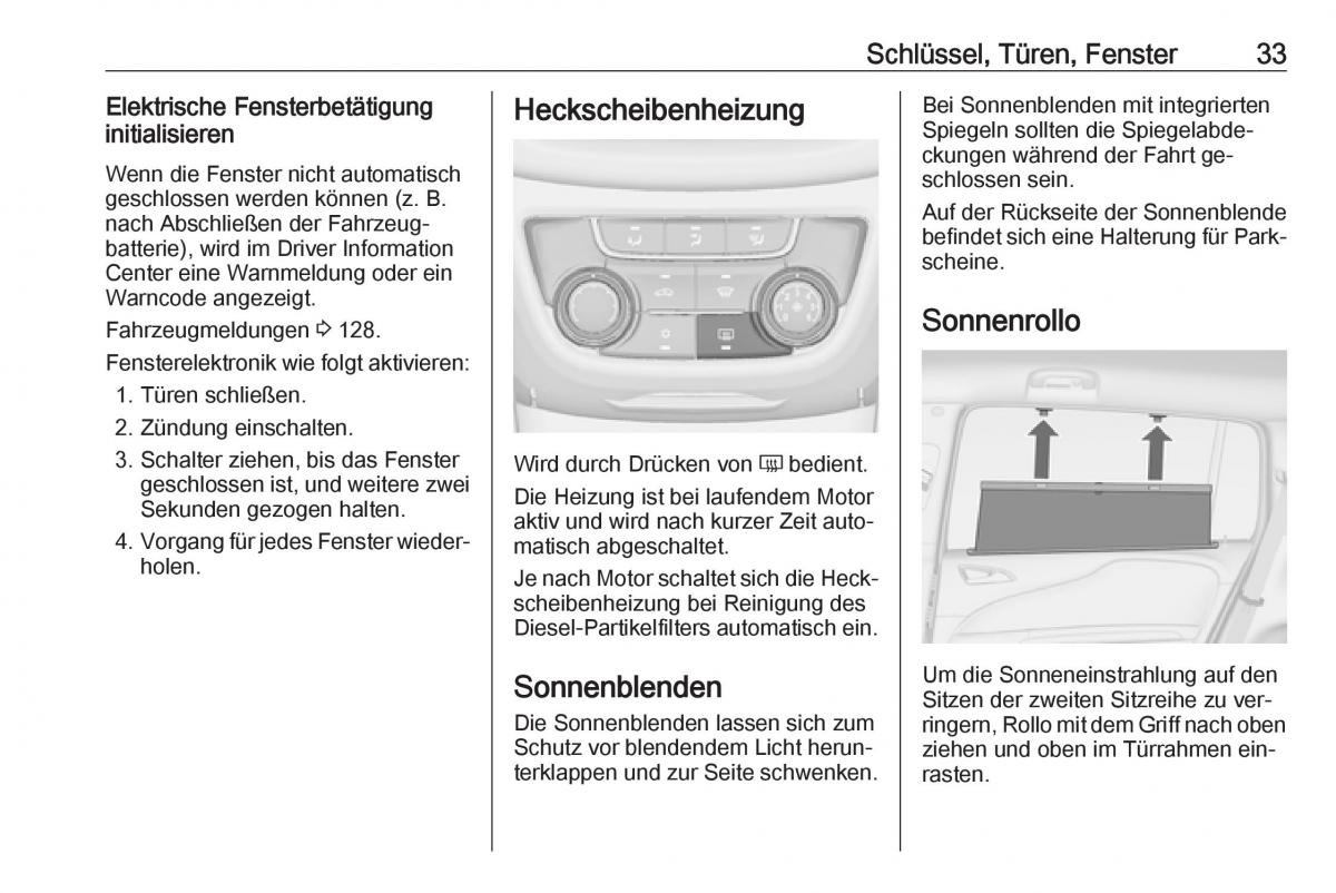 Opel Zafira C Tourer Handbuch / page 35