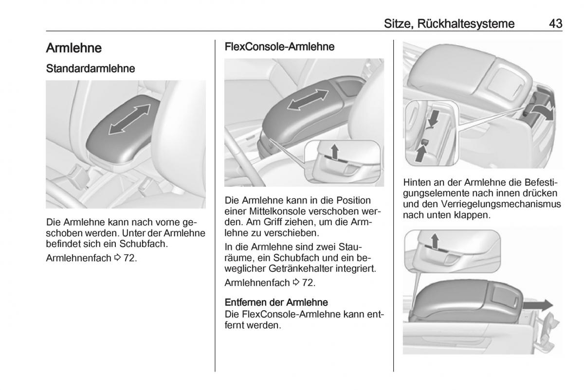 Opel Zafira C Tourer Handbuch / page 45