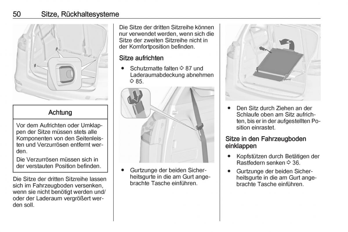 Opel Zafira C Tourer Handbuch / page 52