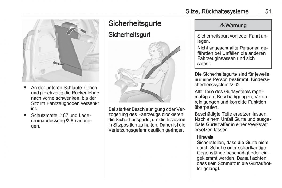 Opel Zafira C Tourer Handbuch / page 53