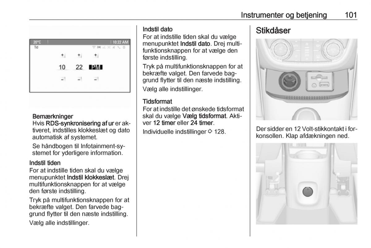 manual  Opel Zafira C Tourer Bilens instruktionsbog / page 103