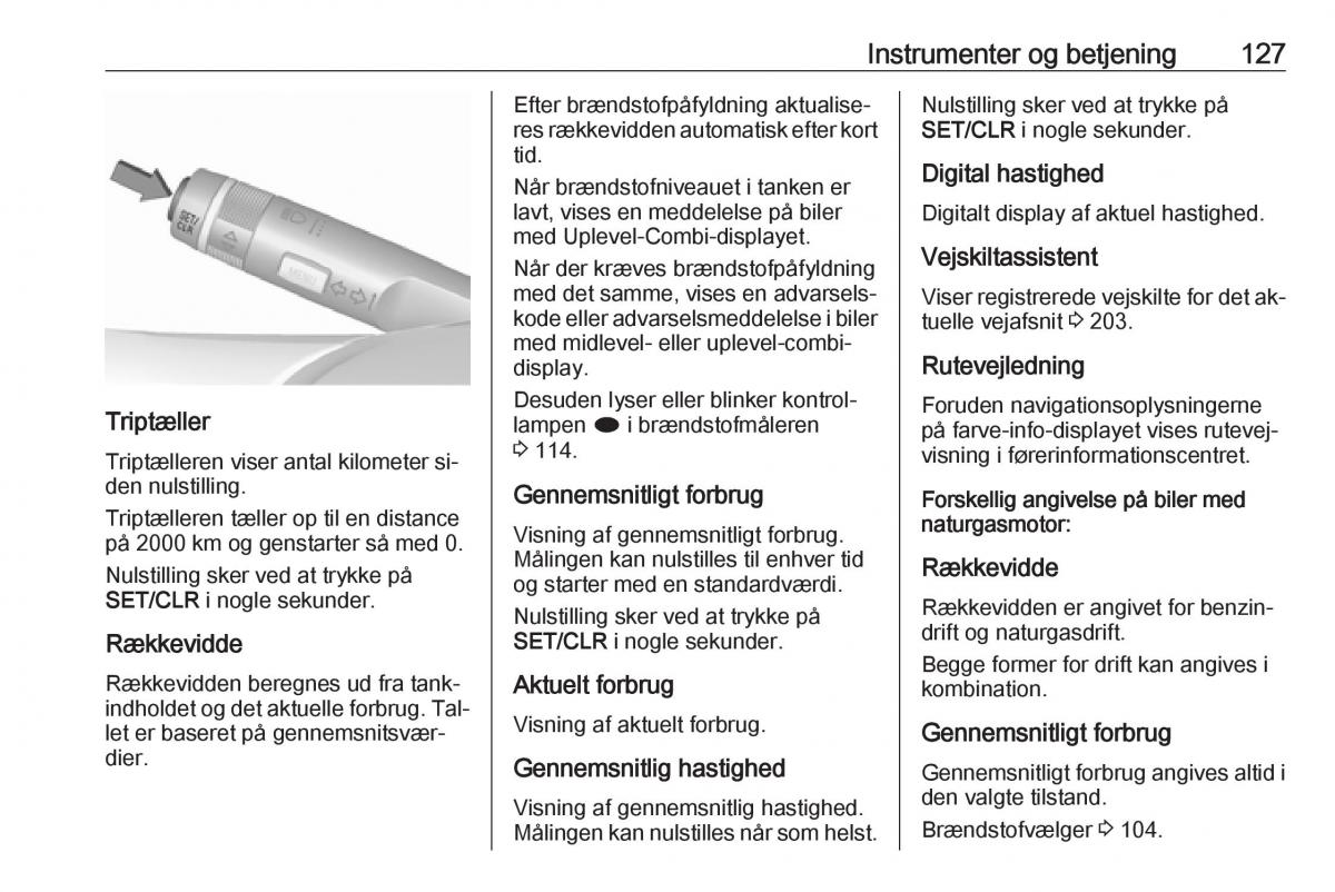 manual  Opel Zafira C Tourer Bilens instruktionsbog / page 129