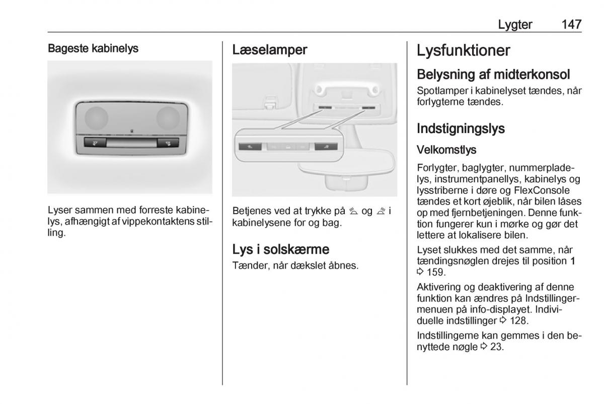 manual  Opel Zafira C Tourer Bilens instruktionsbog / page 149