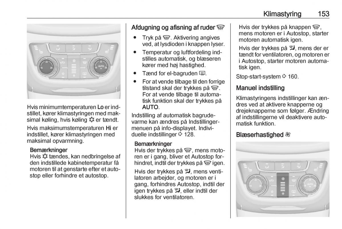 manual  Opel Zafira C Tourer Bilens instruktionsbog / page 155