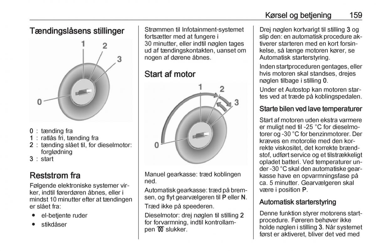 manual  Opel Zafira C Tourer Bilens instruktionsbog / page 161