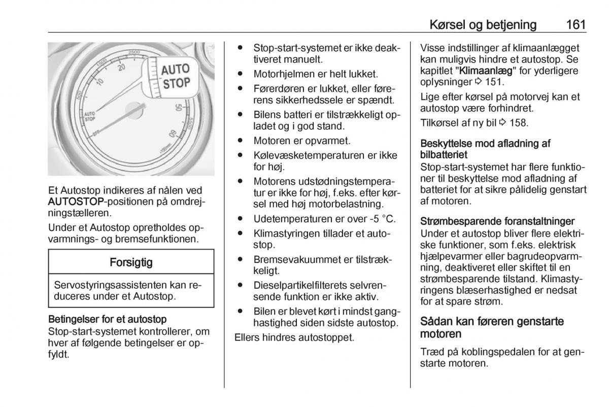 manual  Opel Zafira C Tourer Bilens instruktionsbog / page 163