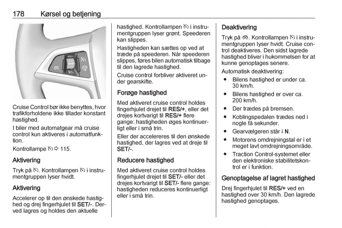 manual  Opel Zafira C Tourer Bilens instruktionsbog / page 180