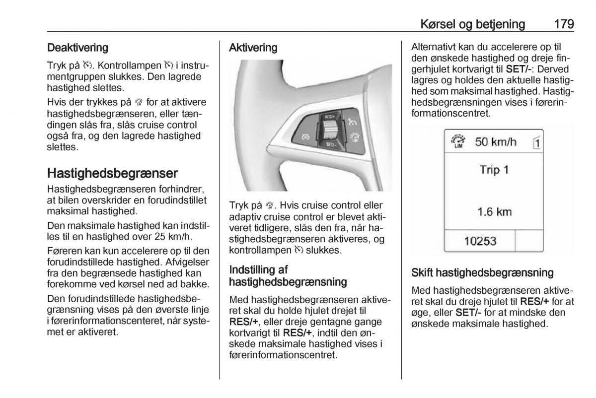 manual  Opel Zafira C Tourer Bilens instruktionsbog / page 181