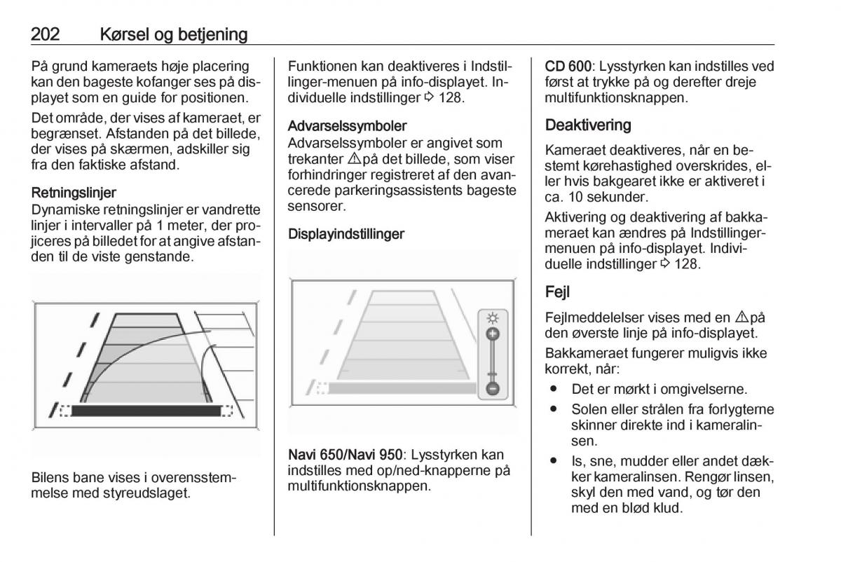 manual  Opel Zafira C Tourer Bilens instruktionsbog / page 204