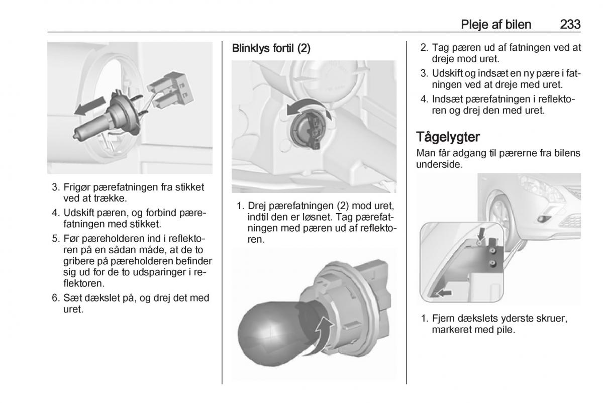 manual  Opel Zafira C Tourer Bilens instruktionsbog / page 235