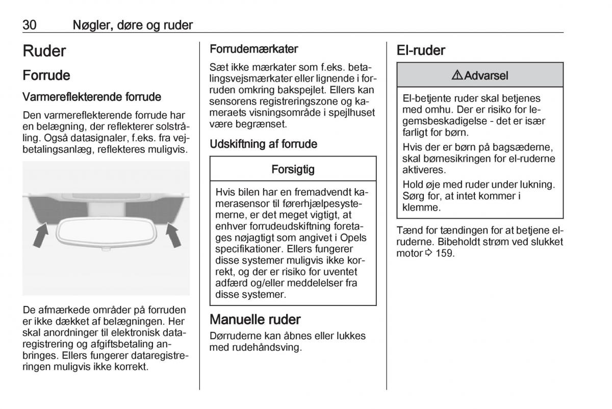 manual  Opel Zafira C Tourer Bilens instruktionsbog / page 32