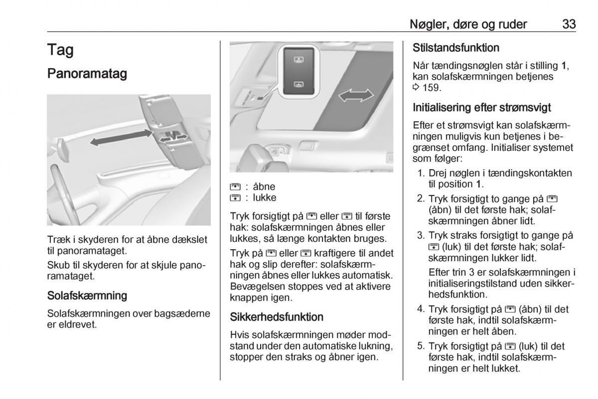 Opel Zafira C Tourer Bilens instruktionsbog / page 35