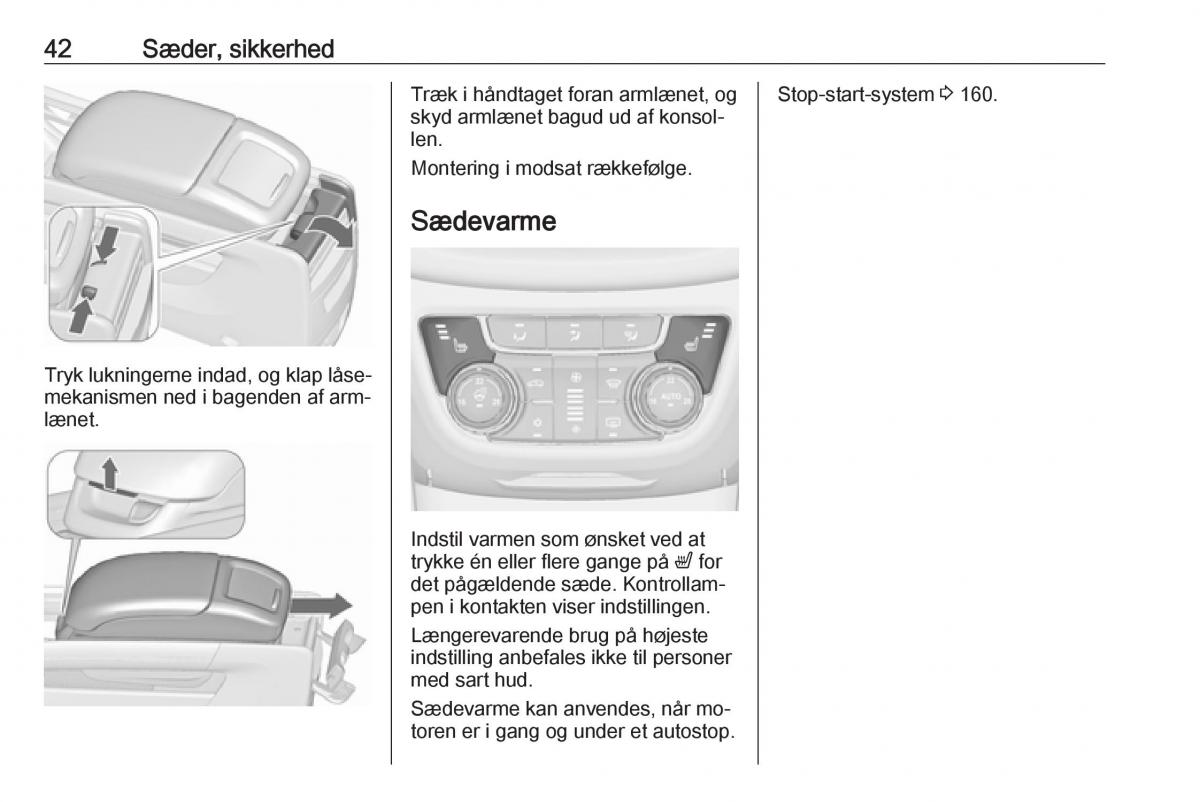 manual  Opel Zafira C Tourer Bilens instruktionsbog / page 44