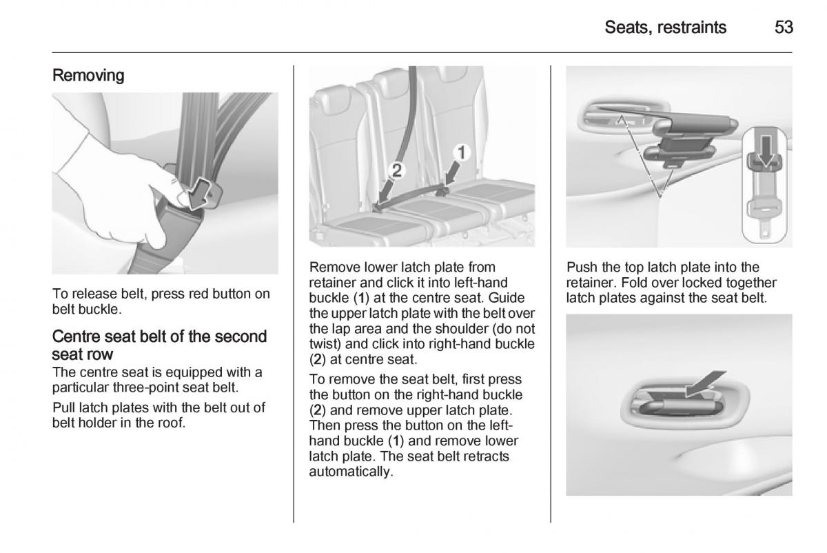 Opel Zafira C Tourer owners manual / page 55