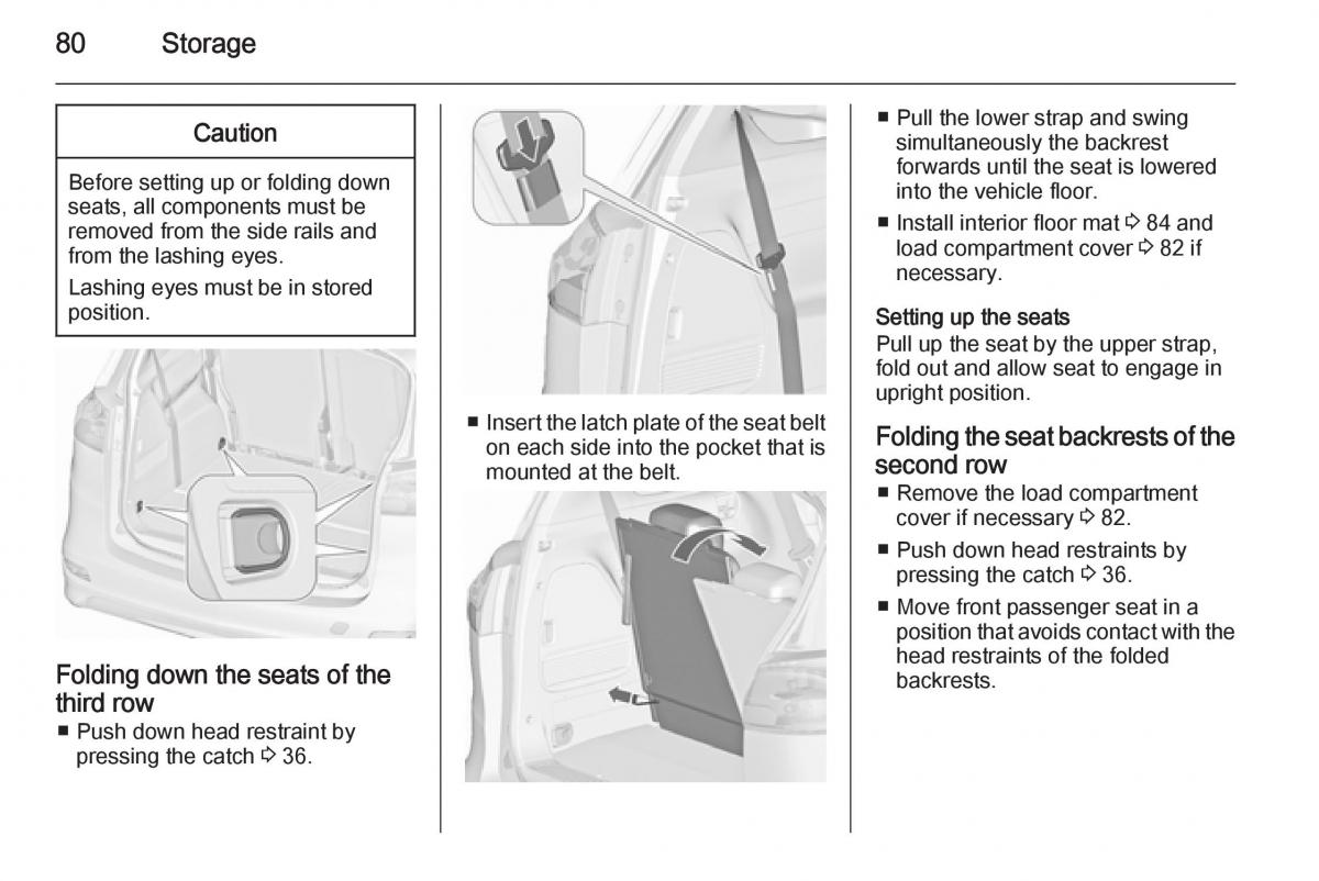 Opel Zafira C Tourer owners manual / page 82