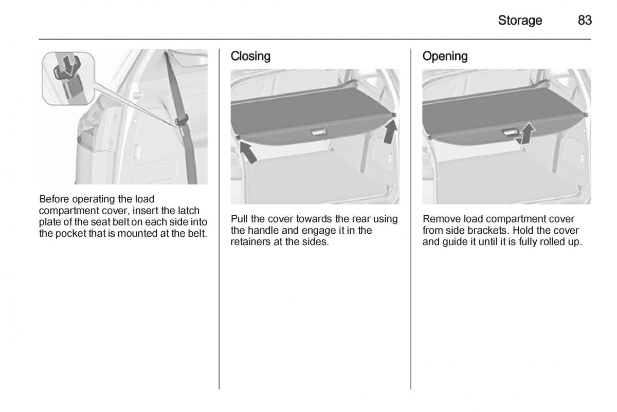 Opel Zafira C Tourer owners manual / page 85