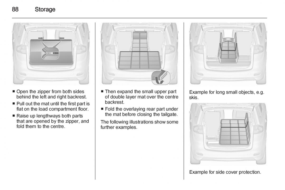 Opel Zafira C Tourer owners manual / page 90