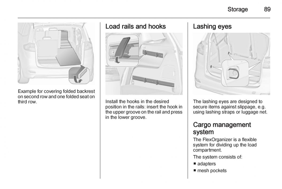 Opel Zafira C Tourer owners manual / page 91