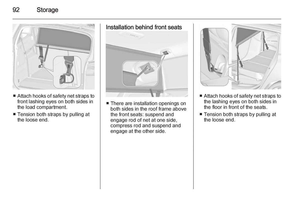 Opel Zafira C Tourer owners manual / page 94