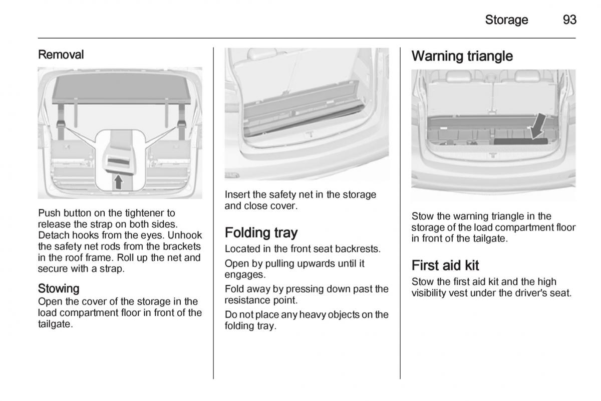 Opel Zafira C Tourer owners manual / page 95