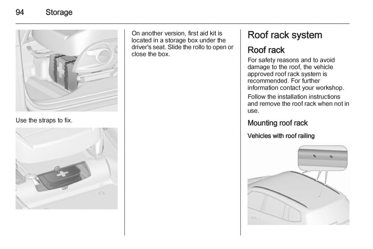 Opel Zafira C Tourer owners manual / page 96