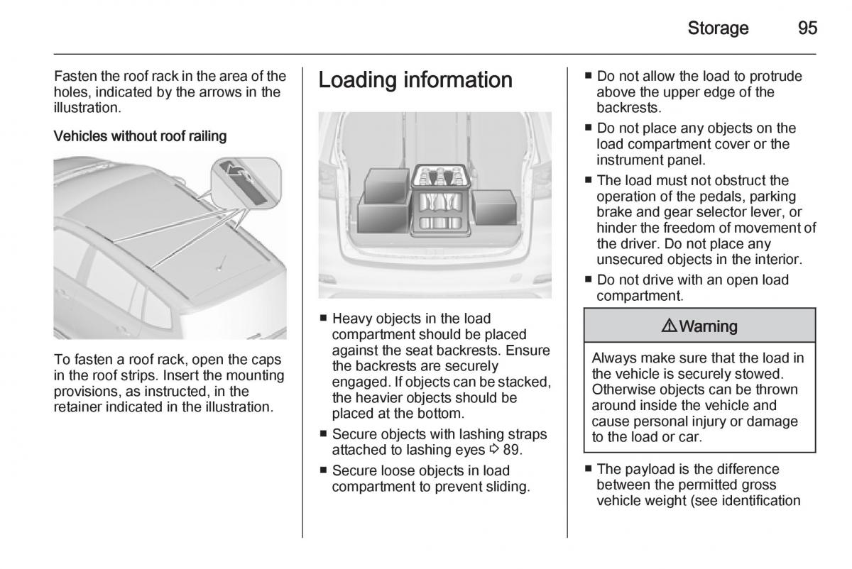 Opel Zafira C Tourer owners manual / page 97