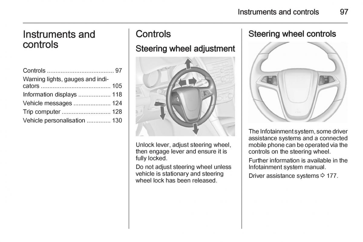 Opel Zafira C Tourer owners manual / page 99