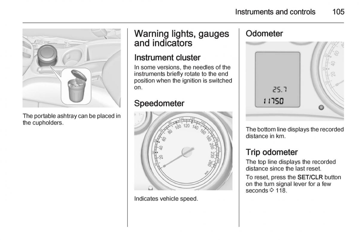 Opel Zafira C Tourer owners manual / page 107