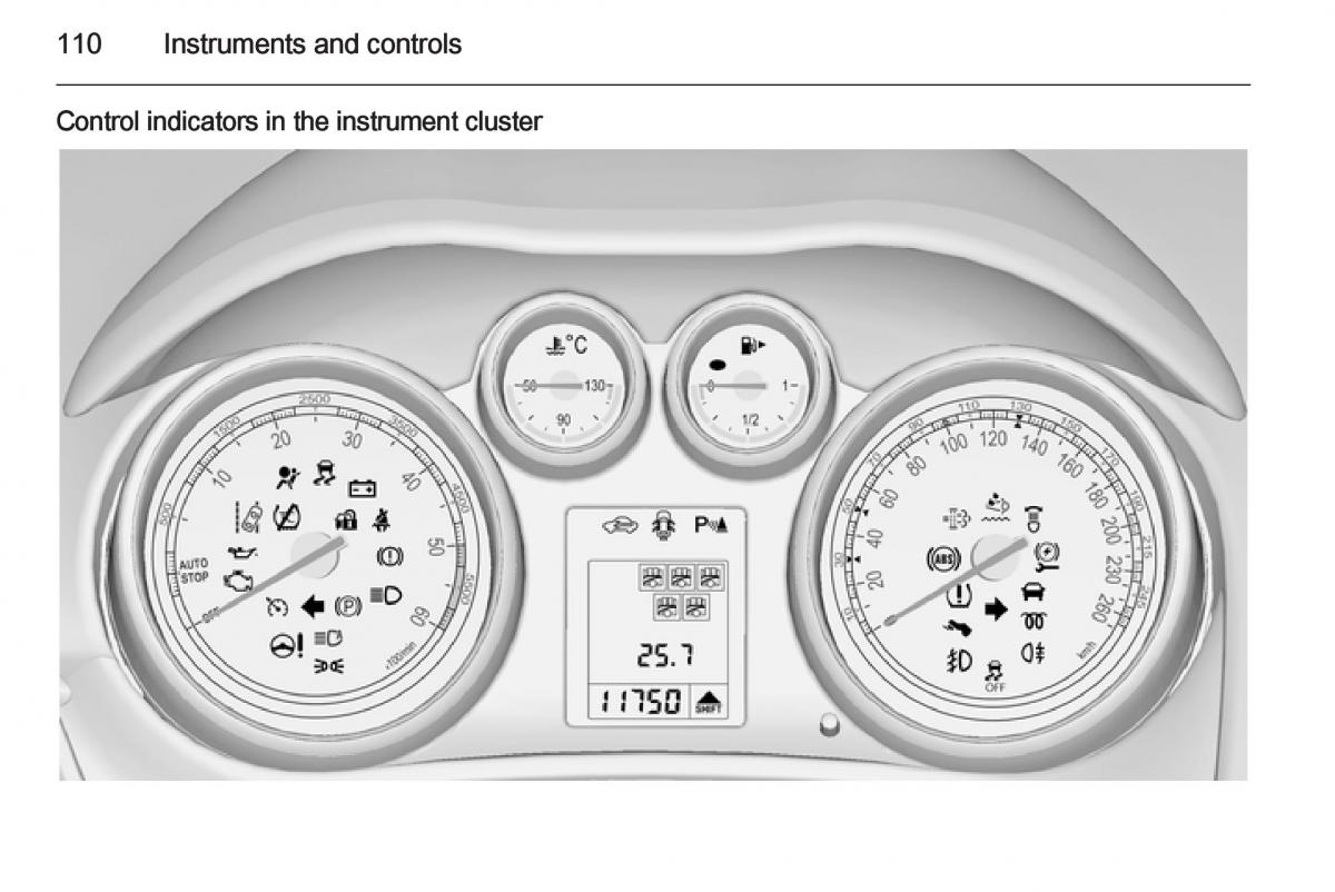 Opel Zafira C Tourer owners manual / page 112