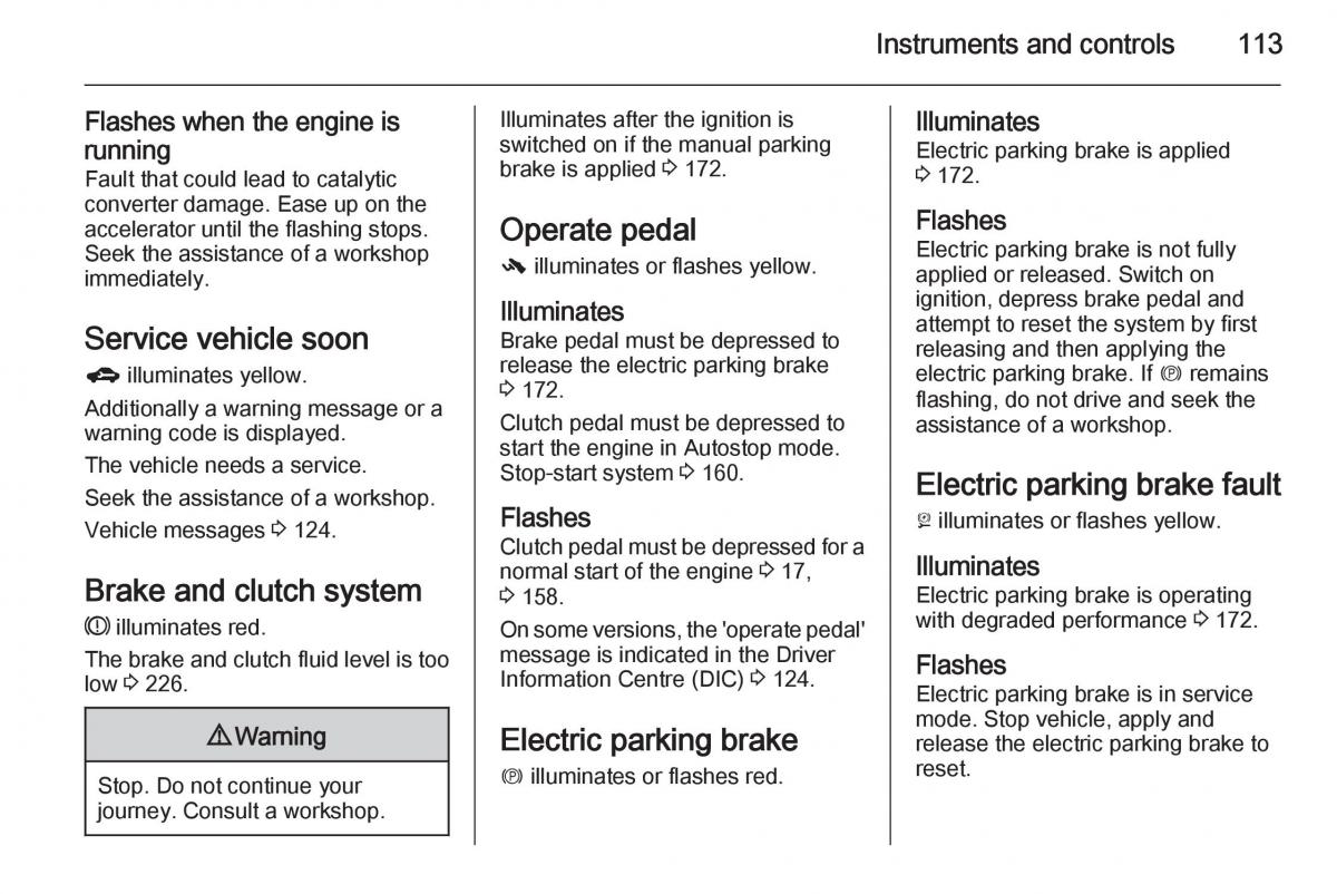 Opel Zafira C Tourer owners manual / page 115