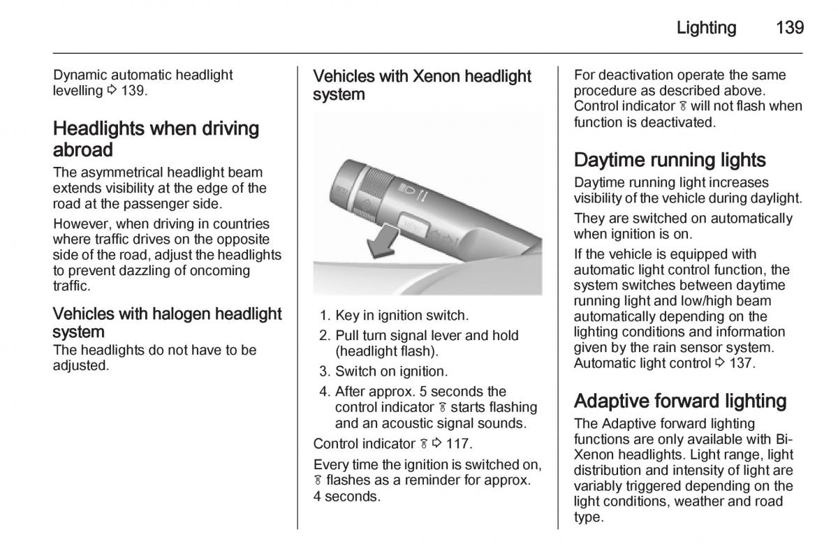 Opel Zafira C Tourer owners manual / page 141