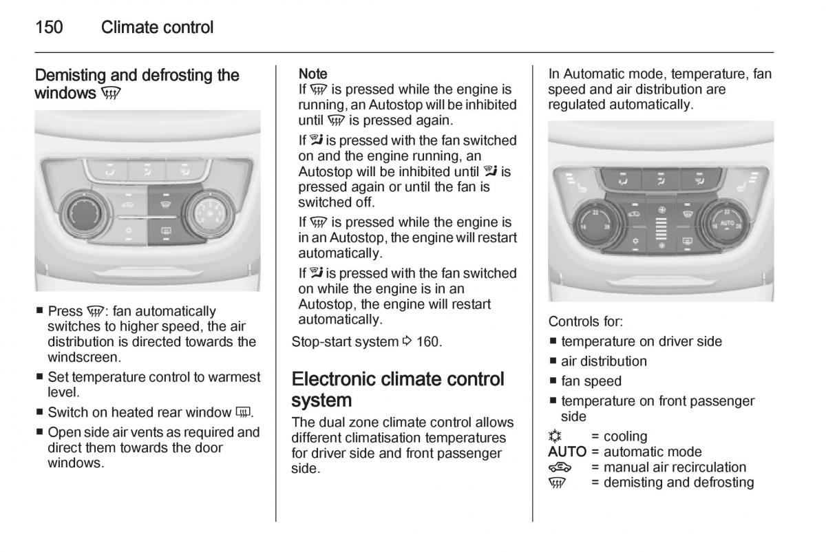 Opel Zafira C Tourer owners manual / page 152