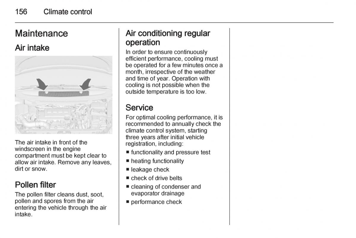 Opel Zafira C Tourer owners manual / page 158