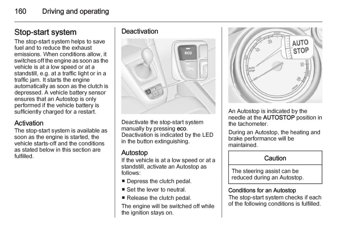 Opel Zafira C Tourer owners manual / page 162