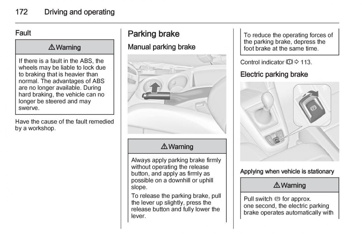 Opel Zafira C Tourer owners manual / page 174