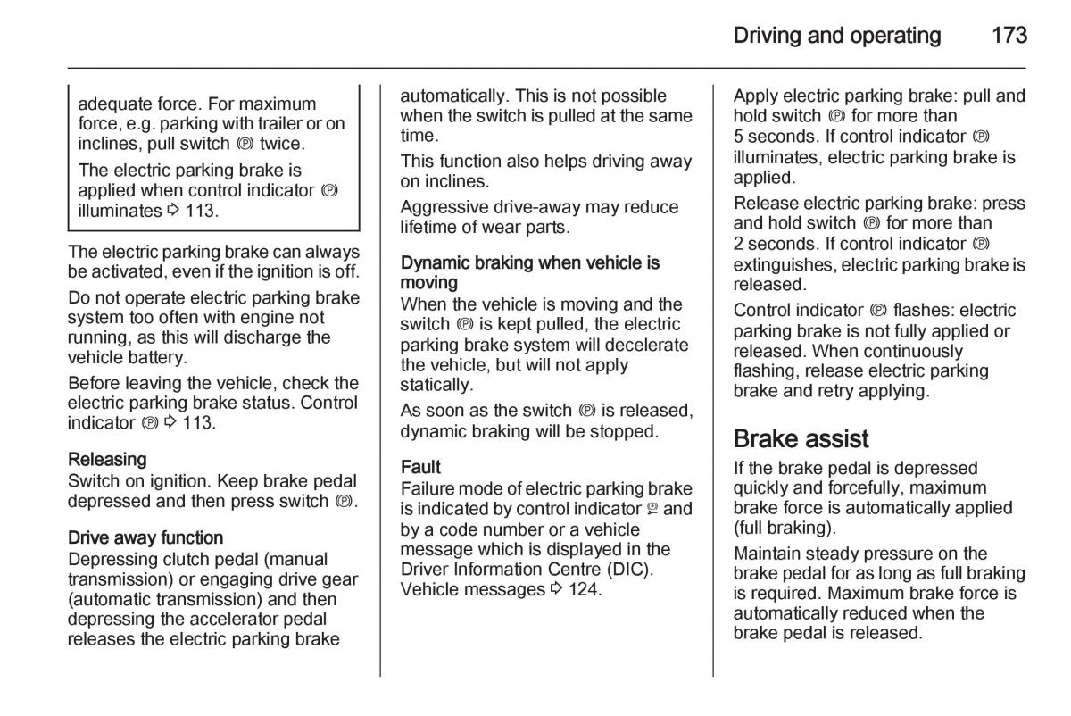 Opel Zafira C Tourer owners manual / page 175