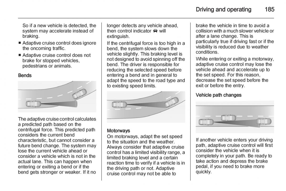 Opel Zafira C Tourer owners manual / page 187