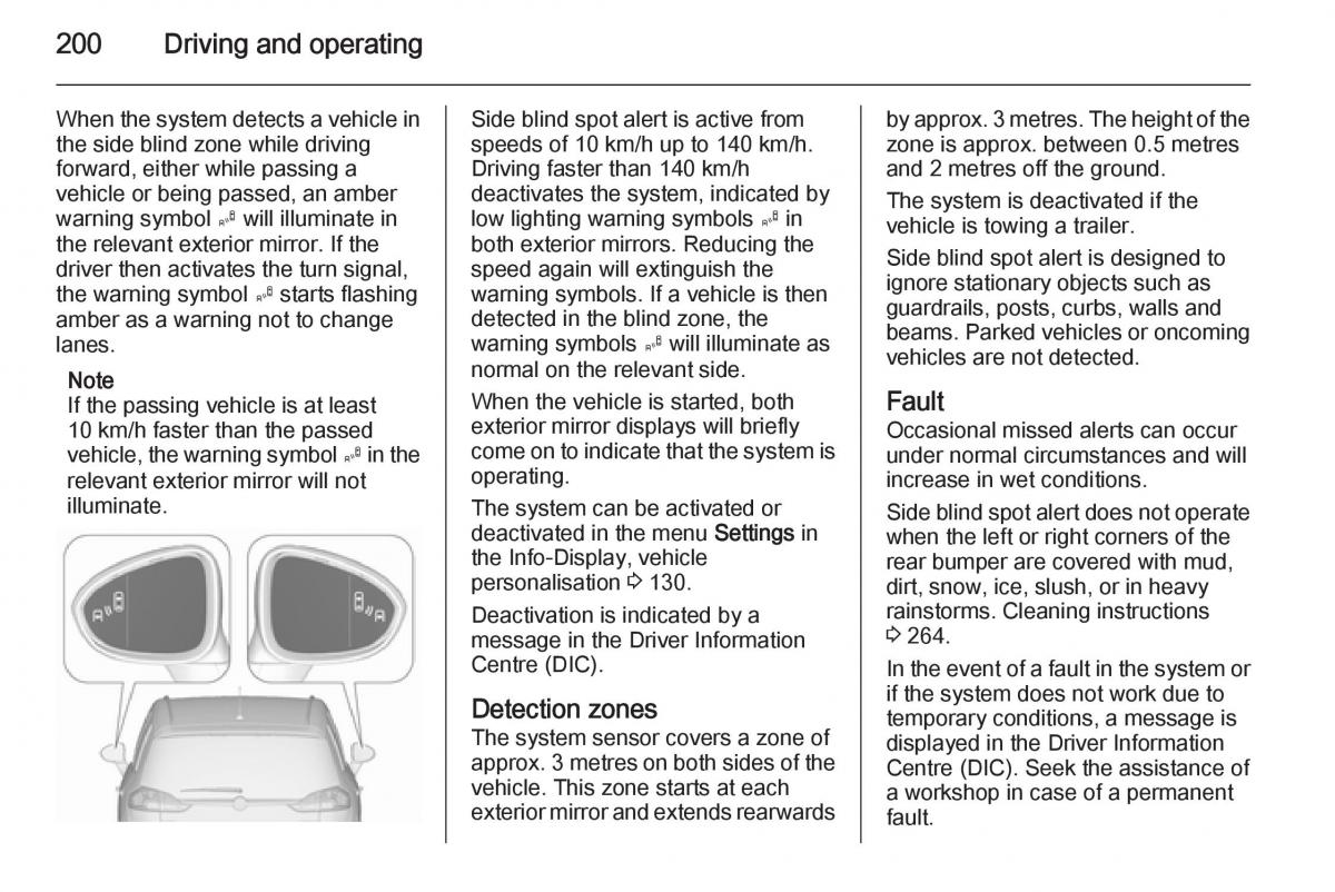 Opel Zafira C Tourer owners manual / page 202