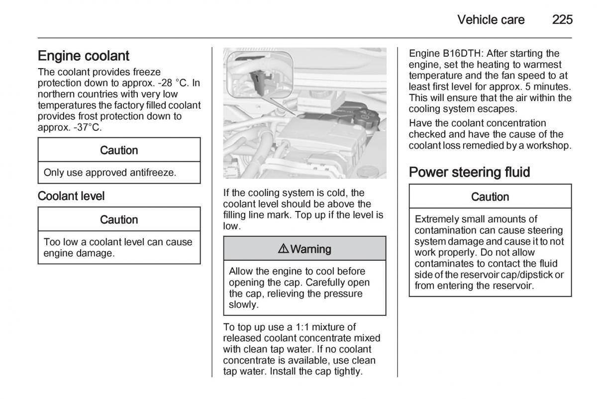 Opel Zafira C Tourer owners manual / page 227