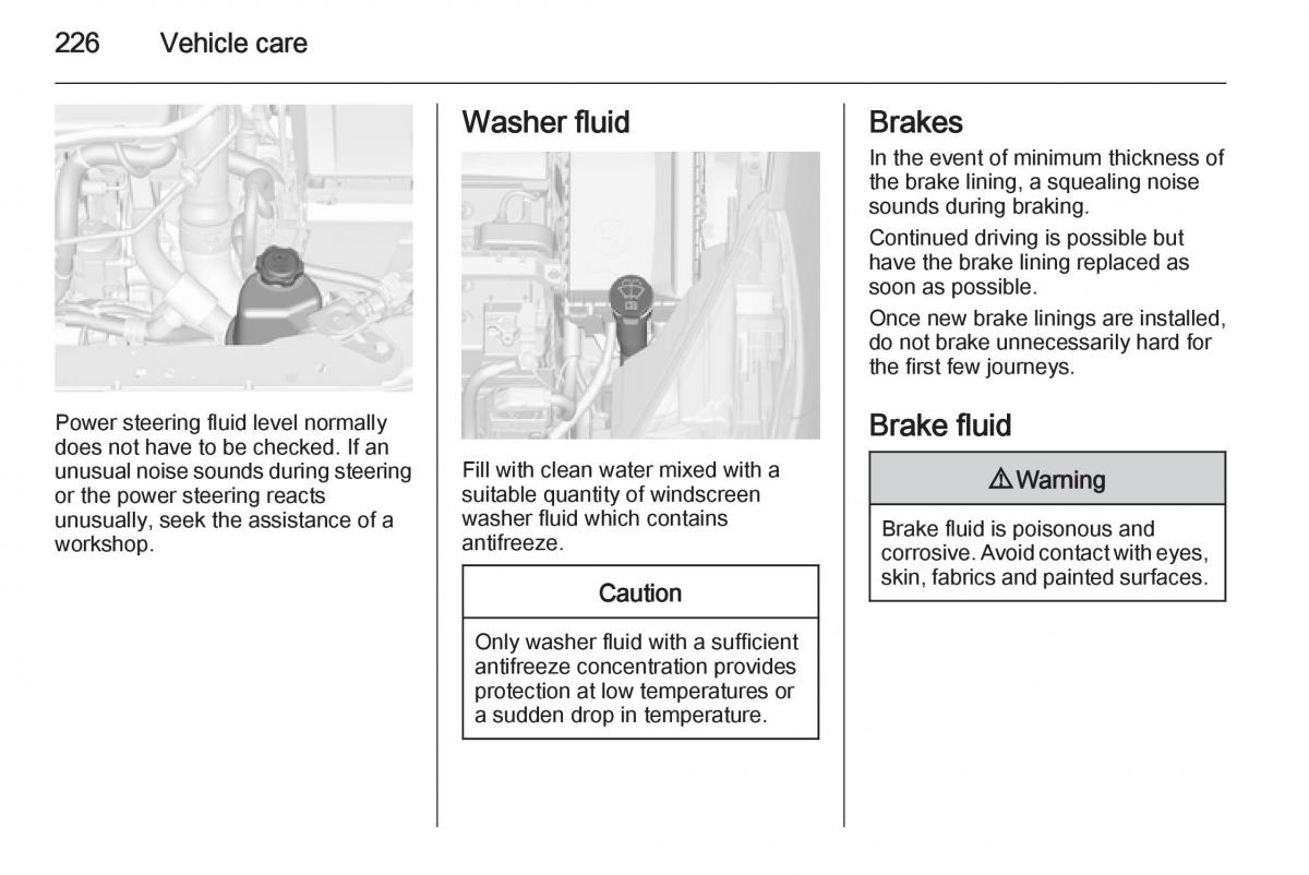 Opel Zafira C Tourer owners manual / page 228