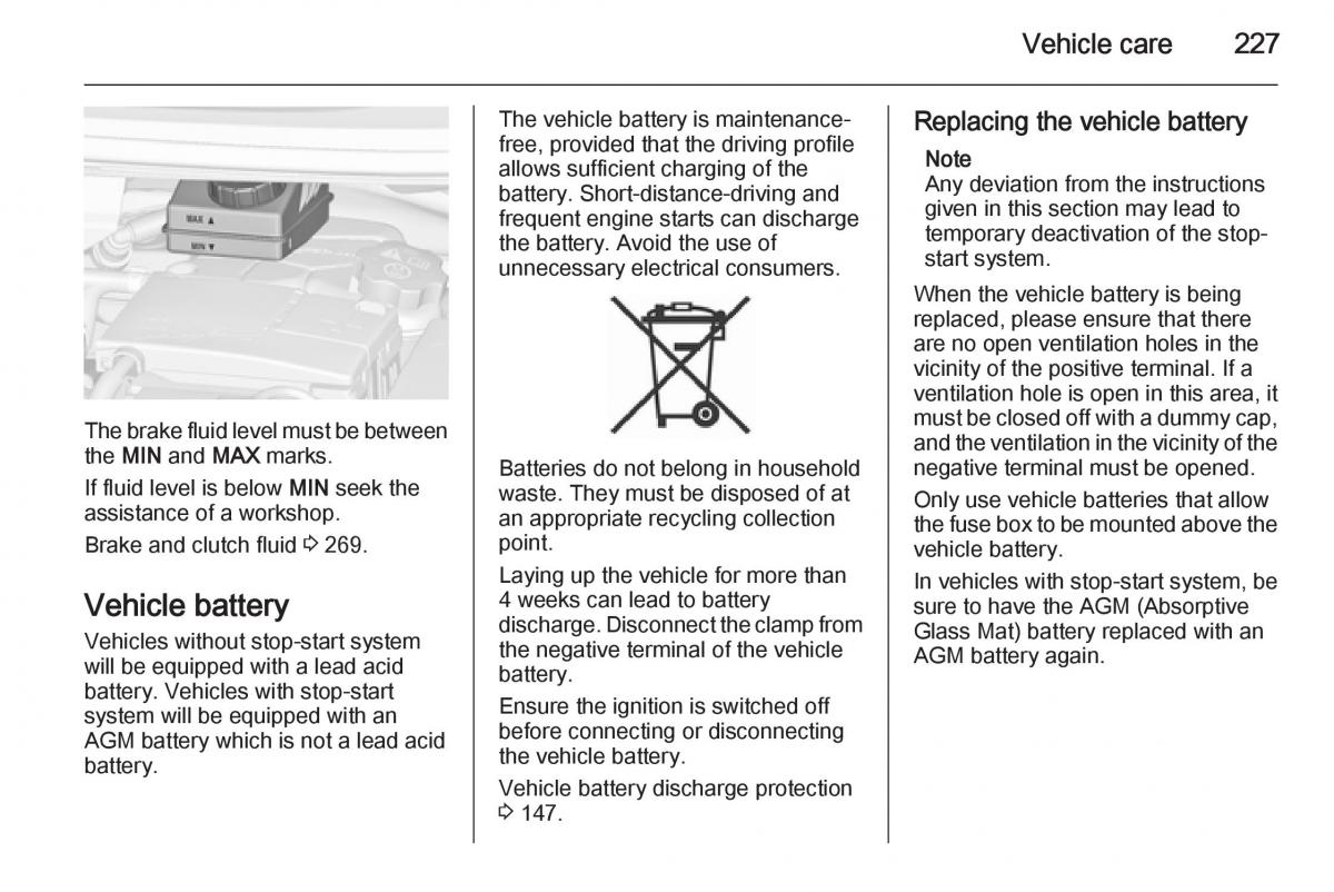 Opel Zafira C Tourer owners manual / page 229