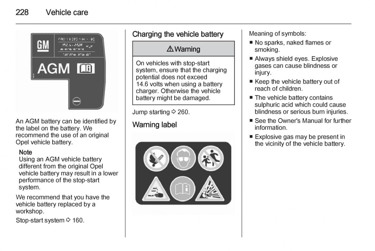 Opel Zafira C Tourer owners manual / page 230