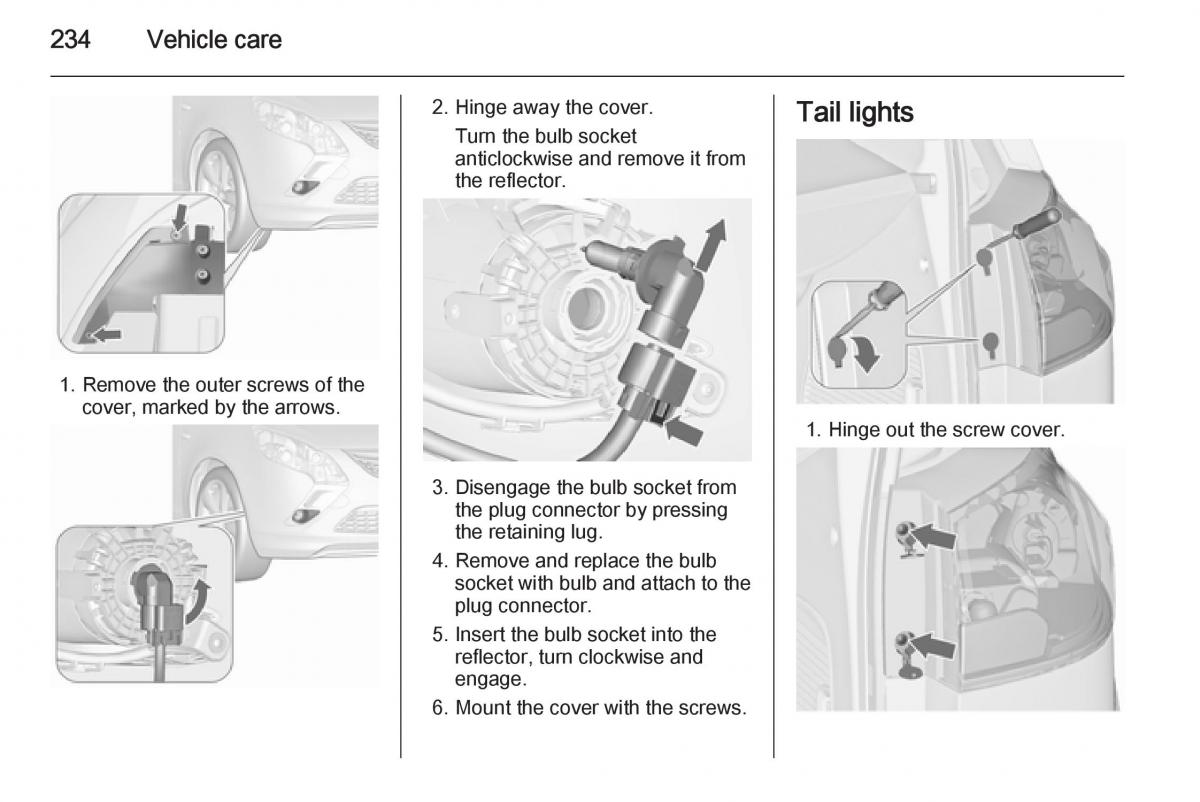 Opel Zafira C Tourer owners manual / page 236