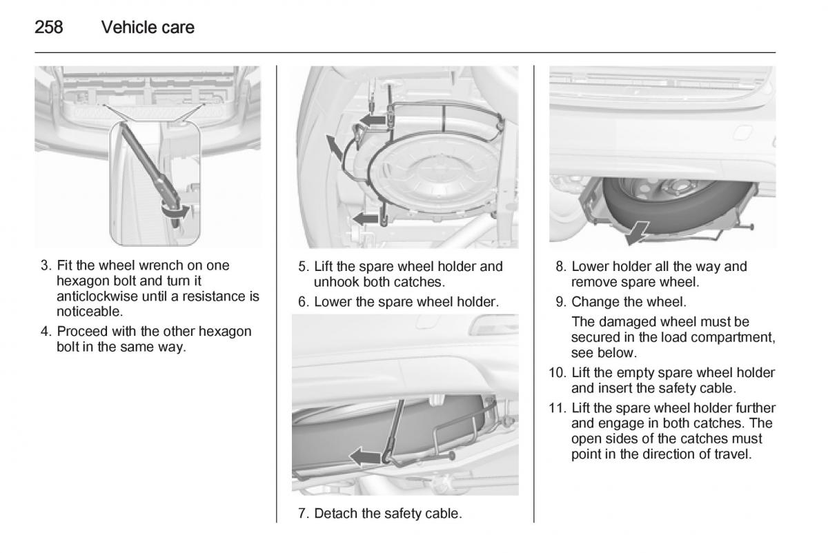 Opel Zafira C Tourer owners manual / page 260