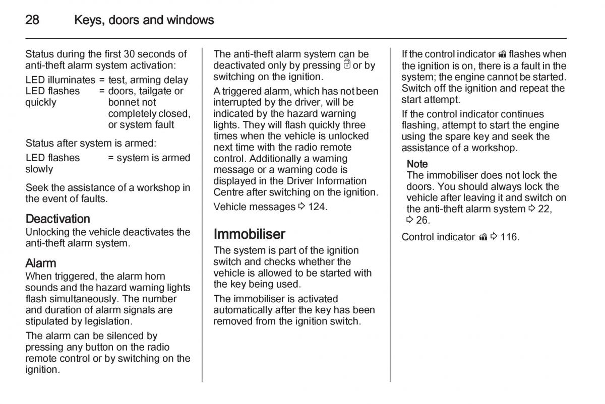 Opel Zafira C Tourer owners manual / page 30