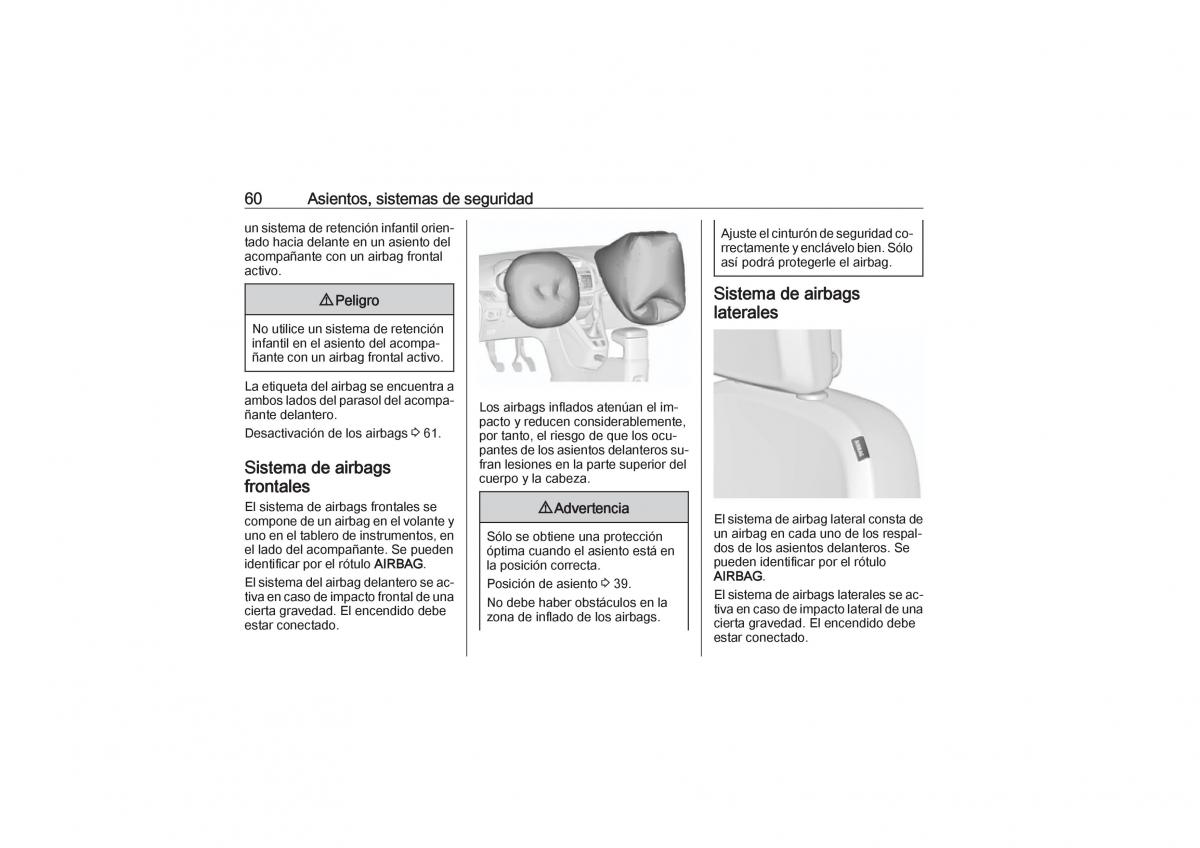 Opel Zafira C Tourer manual del propietario / page 62