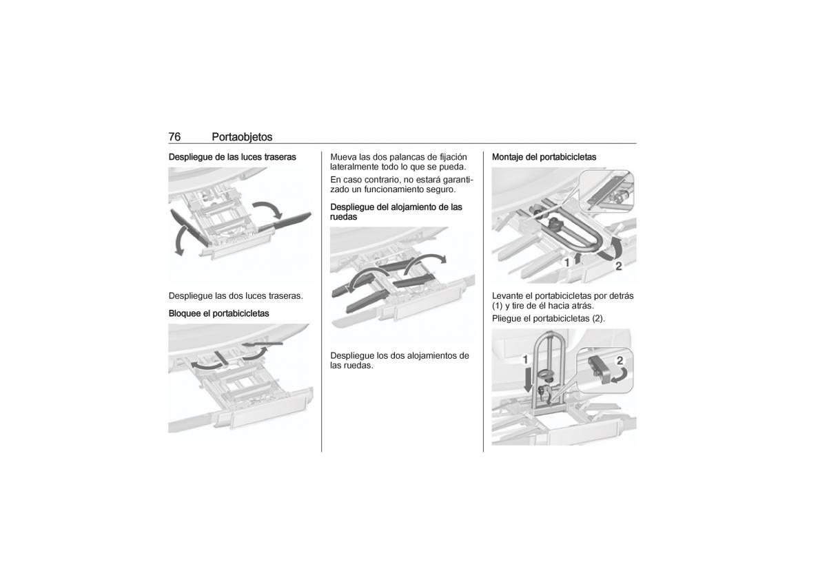 Opel Zafira C Tourer manual del propietario / page 78