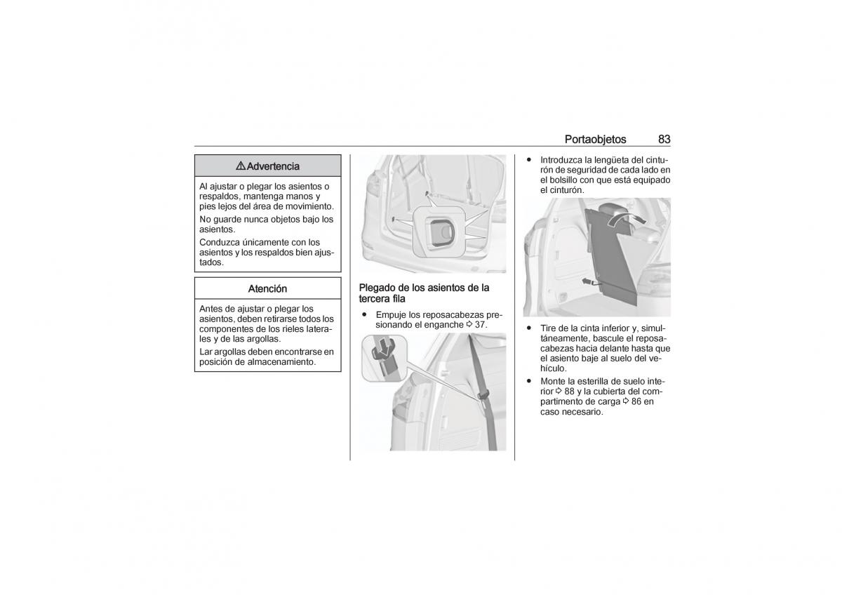 Opel Zafira C Tourer manual del propietario / page 85