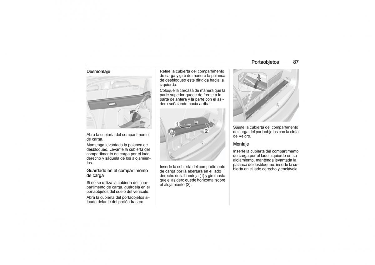 Opel Zafira C Tourer manual del propietario / page 89