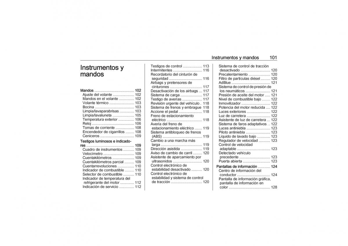 Opel Zafira C Tourer manual del propietario / page 103